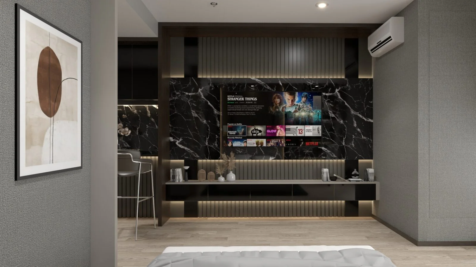 interior condo ideo mobi rangnam6 tv wall dark stone – Fast Track Decor