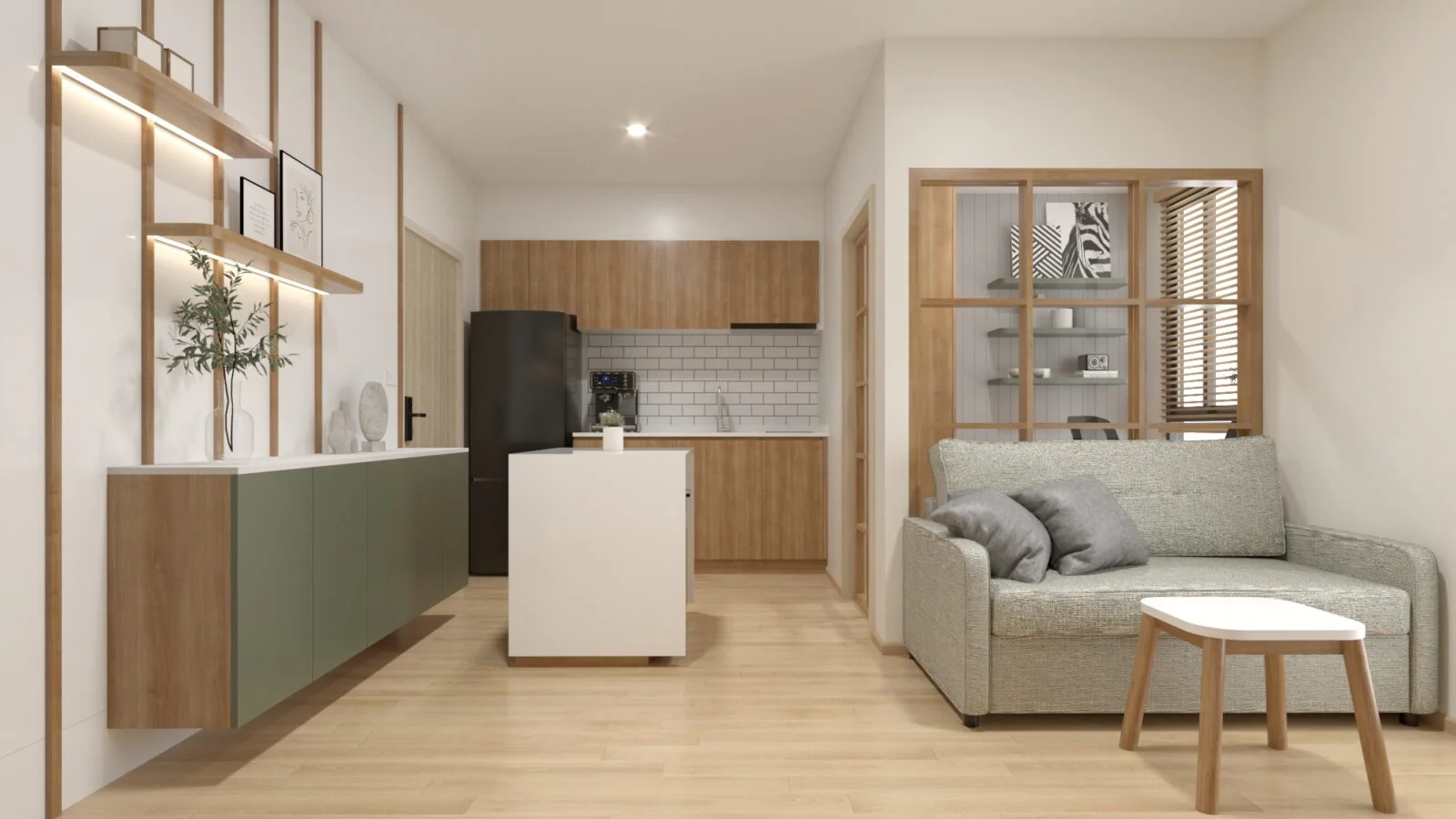 interior condo nue noble faichai wanglang living pantry overview – Fast Track Decor