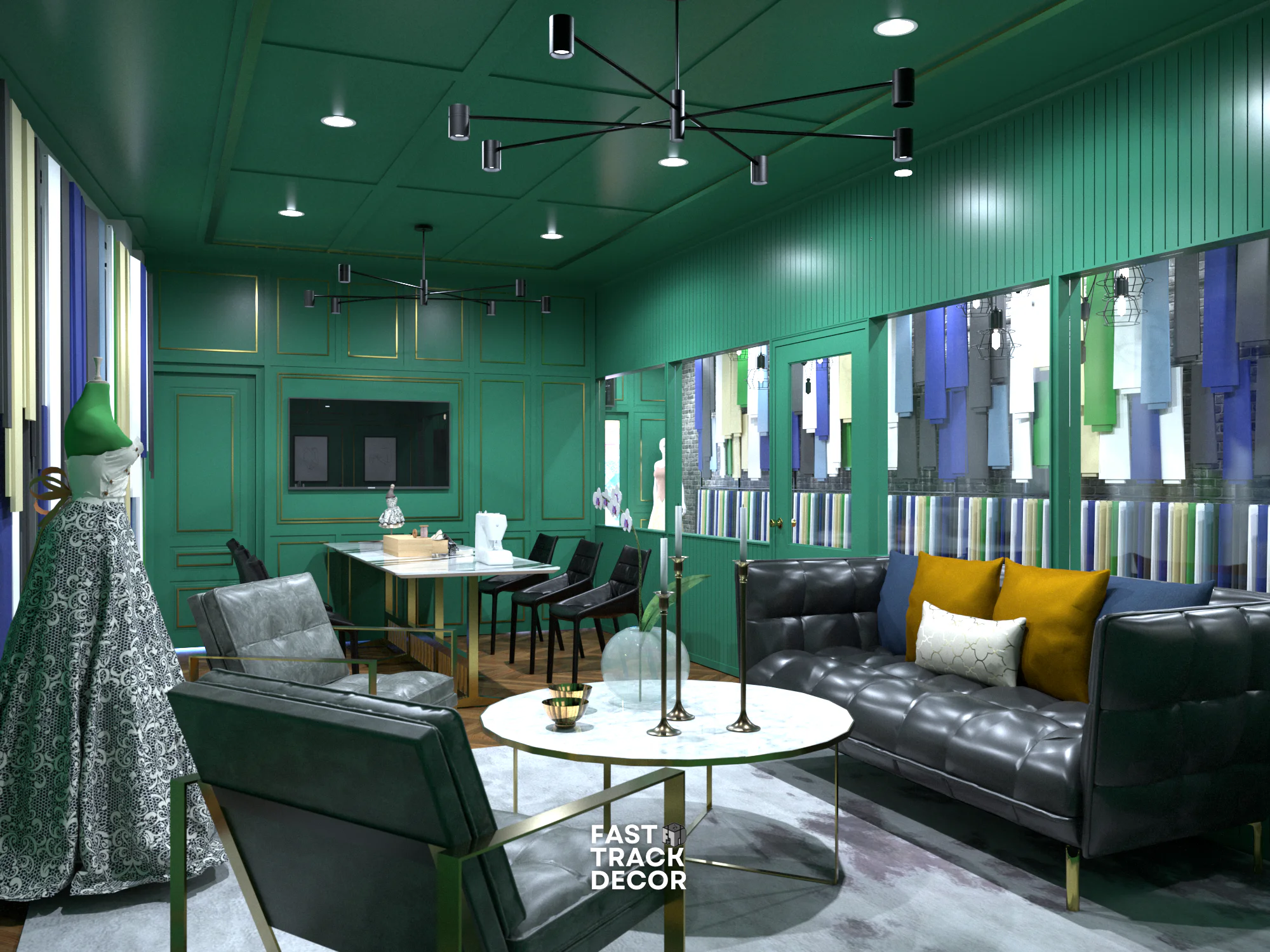 ผลงานออกแบบภายใน 3D รีโนเวทร้านขายผ้า SILK SHOP7