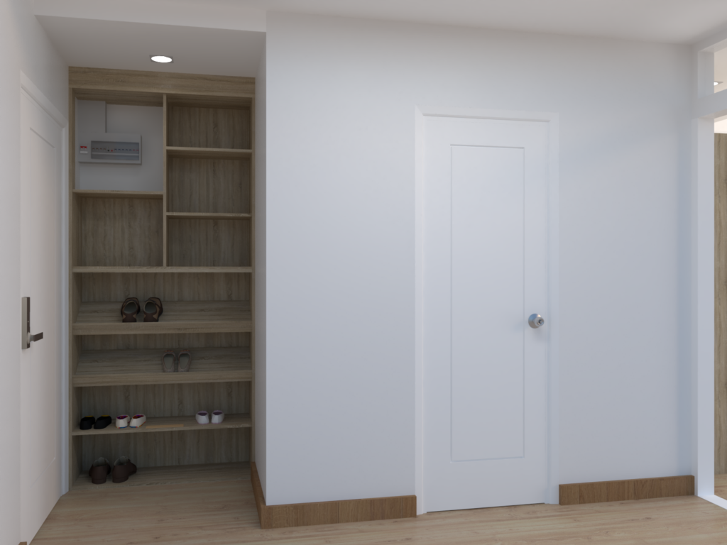 geniusantz-interior-condo-blueteak-ratchada-entry-shoe-cabinet-open